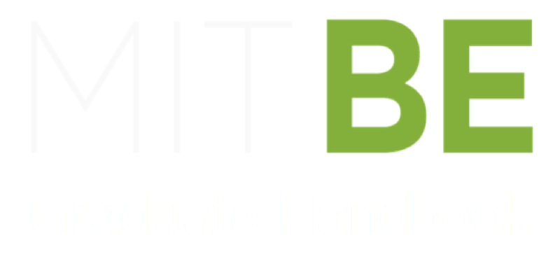 MIT BE Graduate Student Handbook